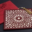 Bordo Lazer Kesim Davetiye 218