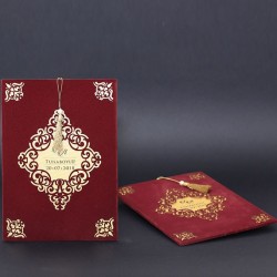 Püsküllü Kadife Lüks Davetiye 221