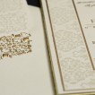 Krem Kadife Dokulu Davetiye 227